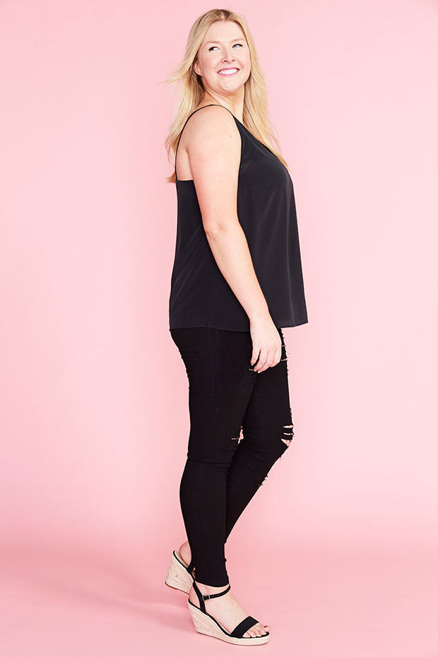 Eliza Black Cami – Black loose top