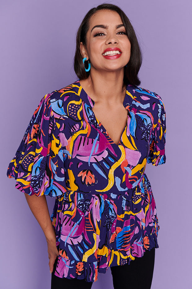 Monte Night Fiesta Blouse Little Party Dress