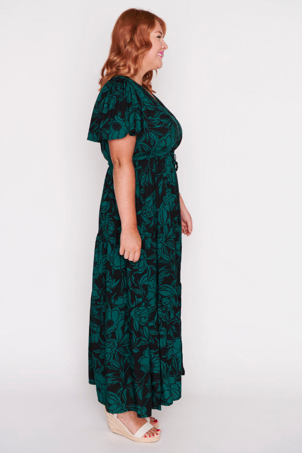 Alexia Midnight Green Dress – Midnight Green maxi dress