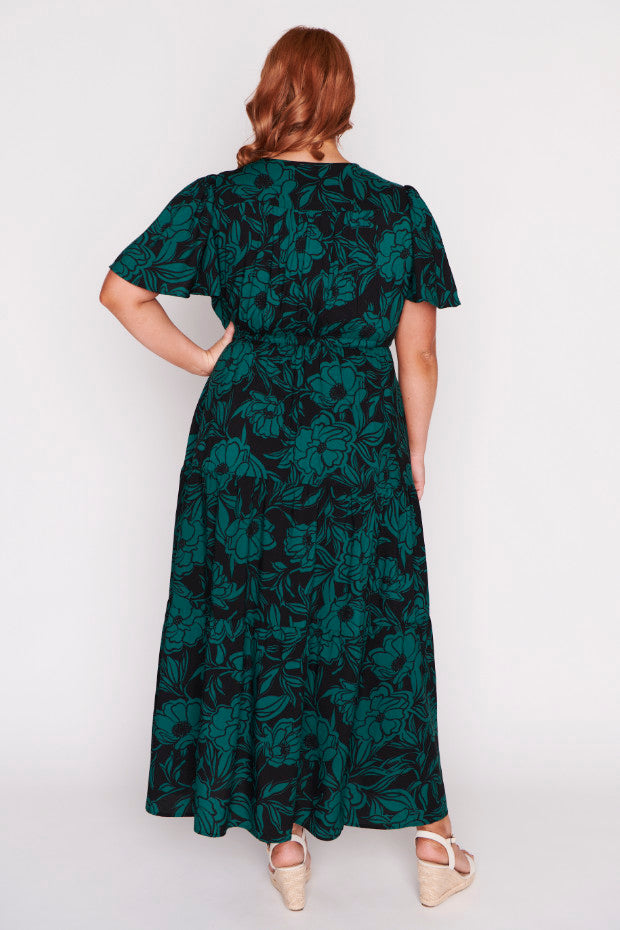 Alexia Midnight Green Dress – Midnight Green maxi dress