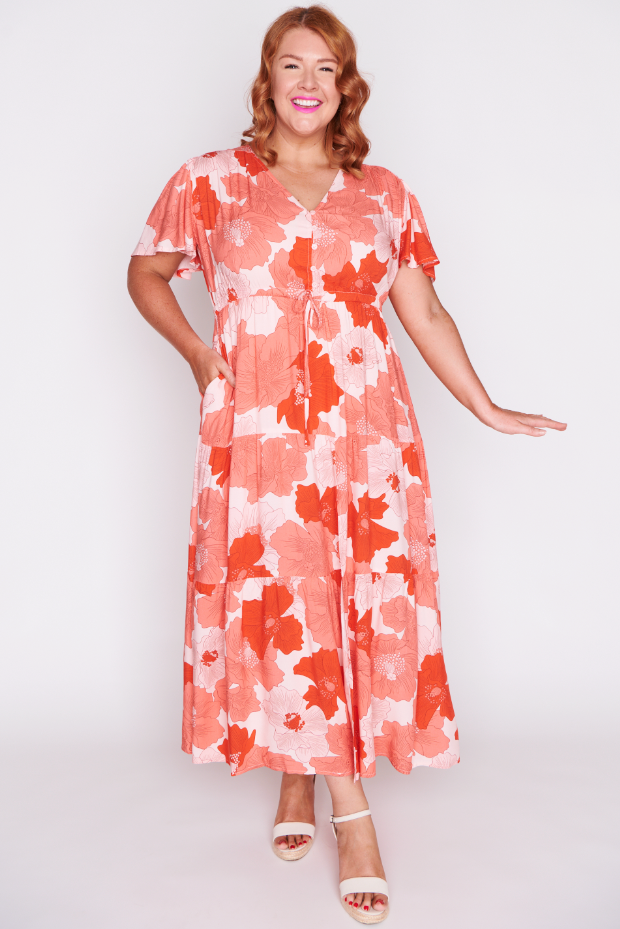 Alexia Popping Orange Dress – Popping Orange maxi dress