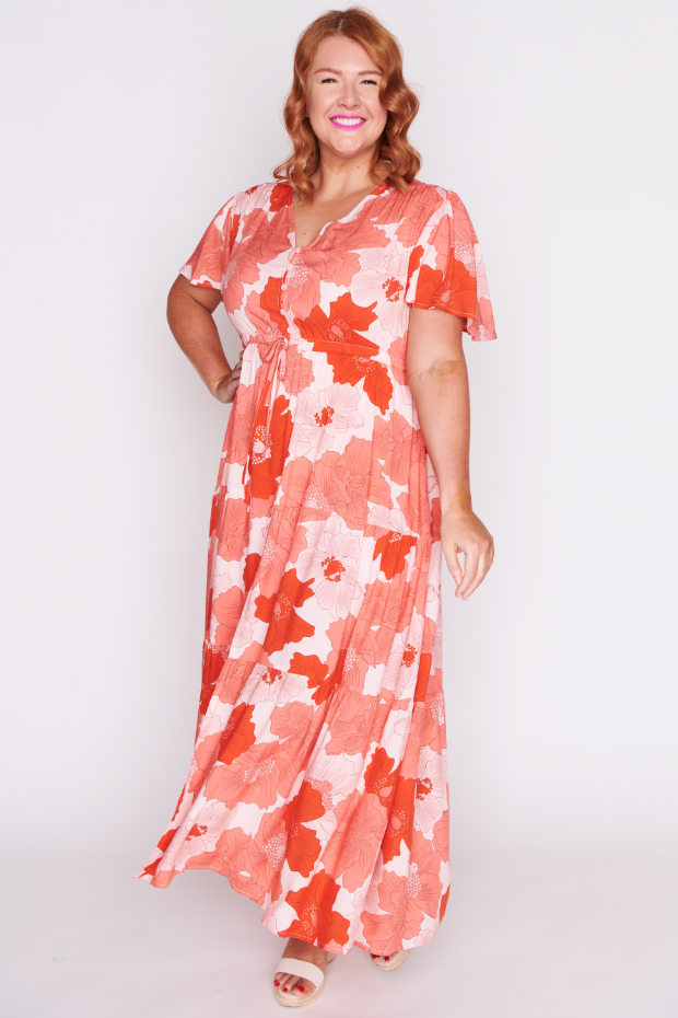 Alexia Popping Orange Dress – Popping Orange maxi dress