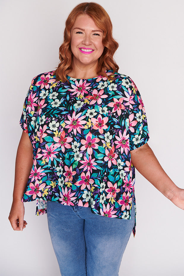 Serena Neon Bloom Top – Neon Bloom loose top