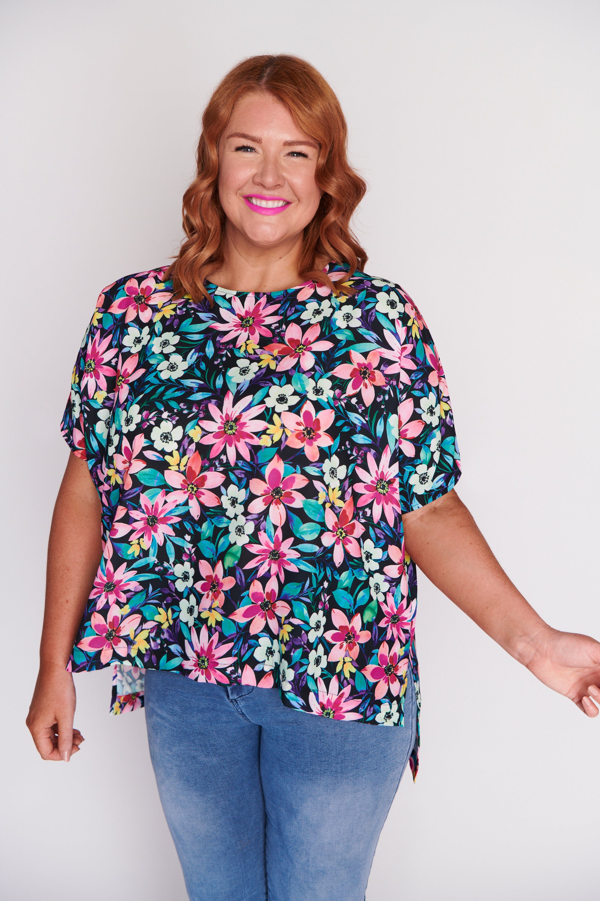 Serena Neon Bloom Top – Neon Bloom loose top