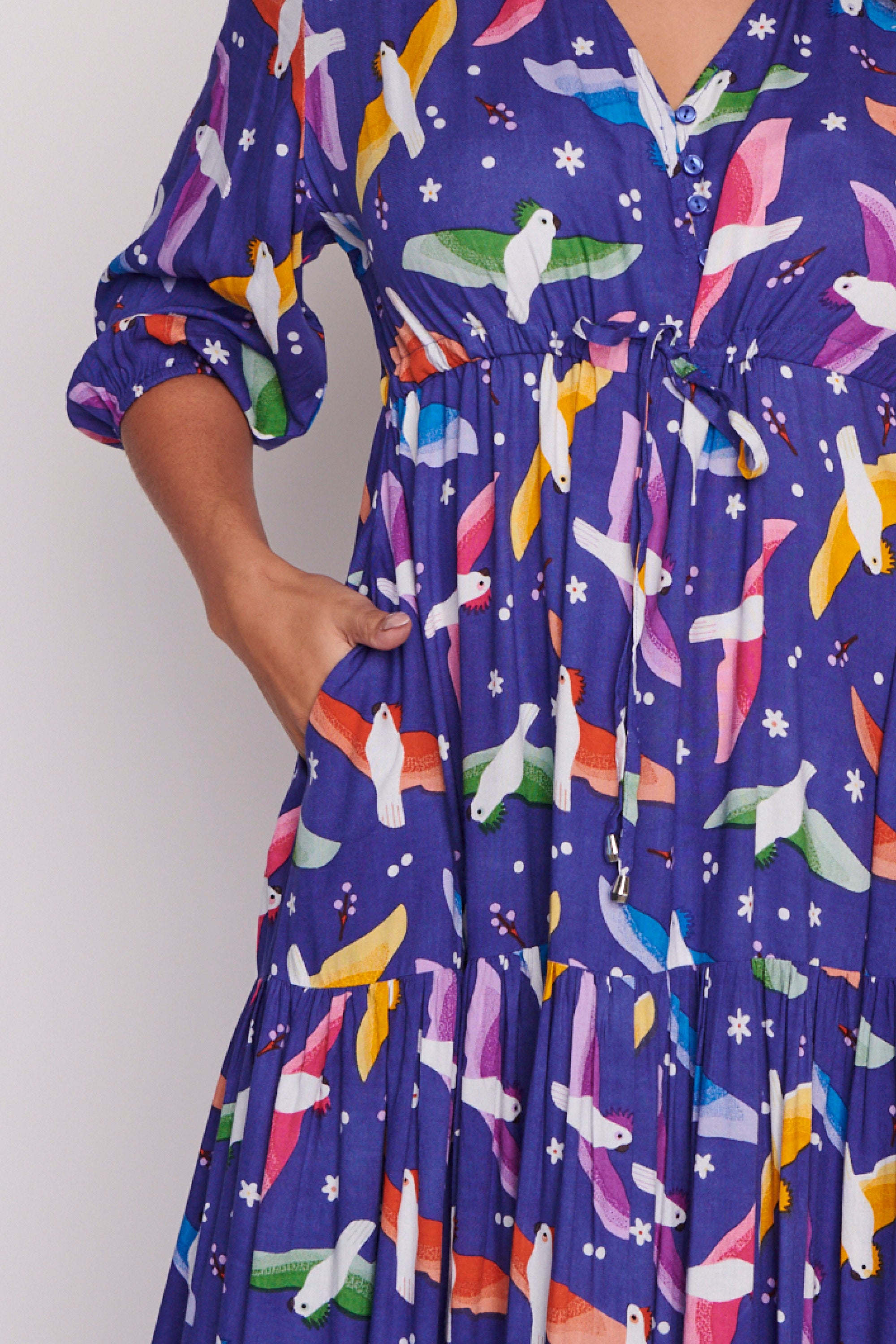 Adeline Rainbow Crackle Dress – Rainbow Crackle maxi dress