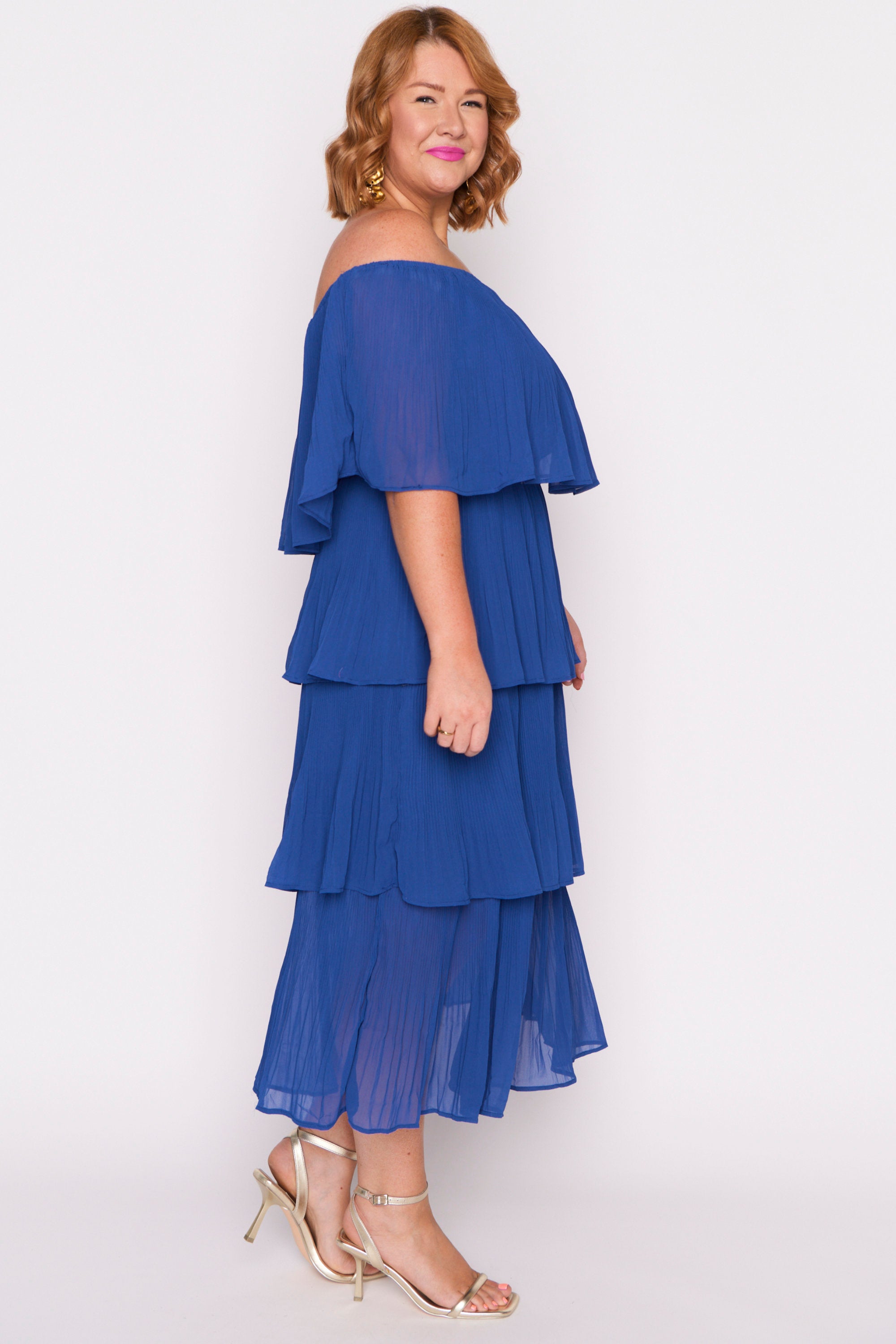 Faire Cobalt Pleated Dress – Cobalt maxi dress