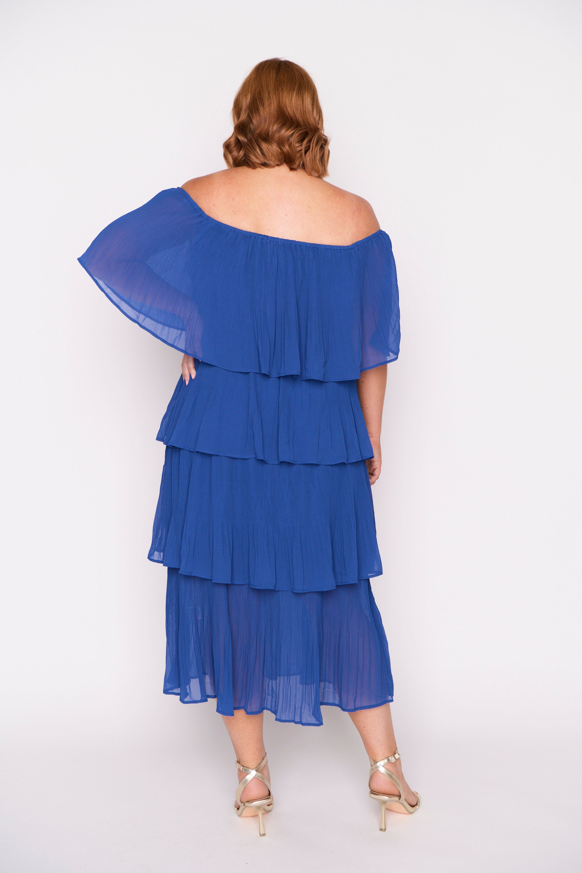 Faire Cobalt Pleated Dress – Cobalt maxi dress