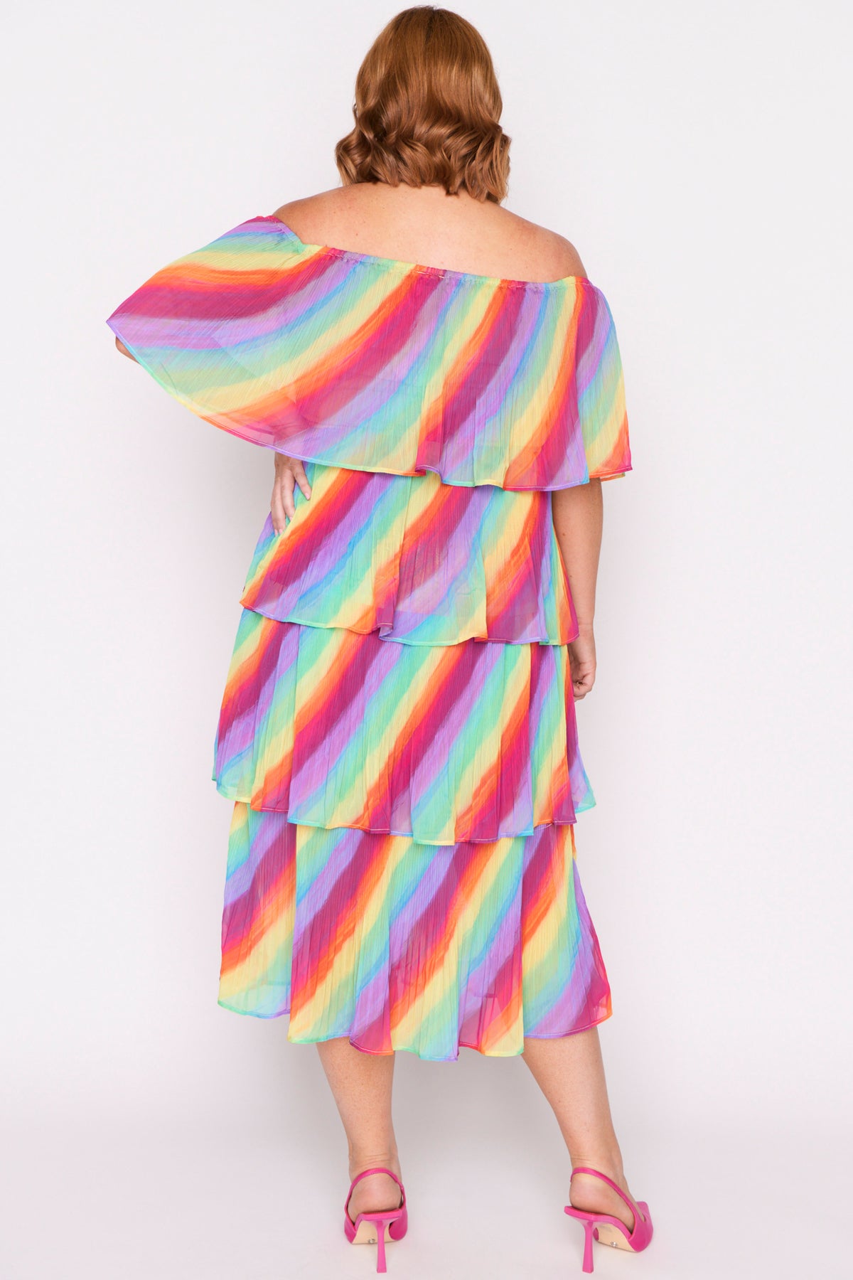Faire Rainbow Shine Pleated Dress – Rainbow Shine maxi dress