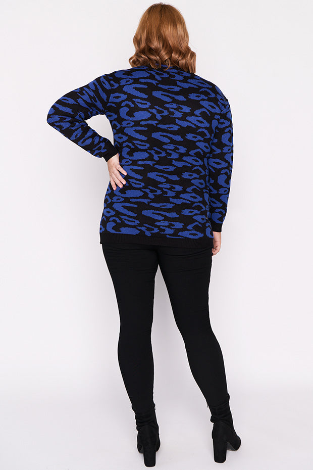 Angeline Cobalt Animal Cardigan – Cobalt Animal cardigan