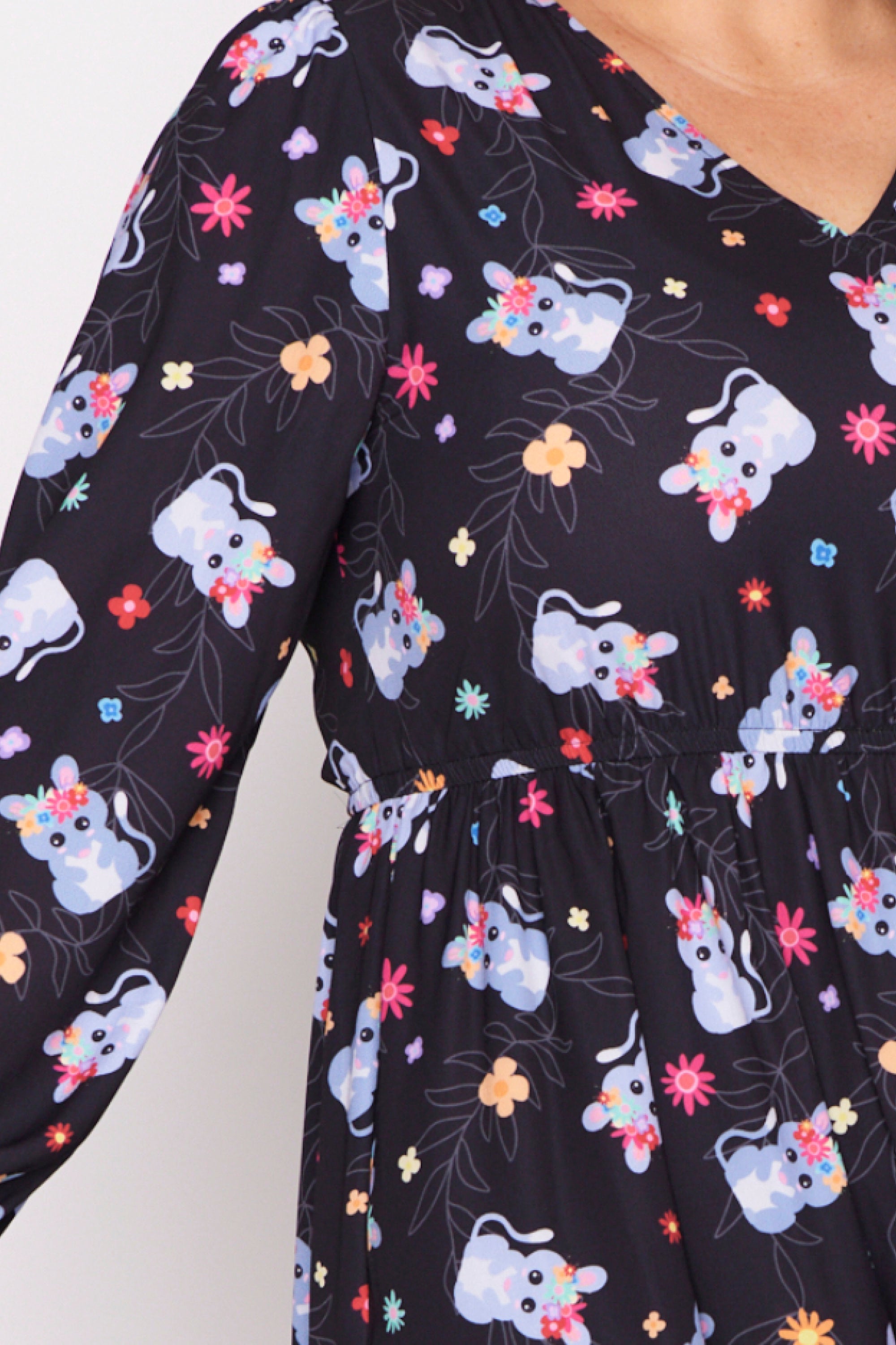 Charity Bilby Blossom Long Sleeve Dress – Bilby Blossom midi dress