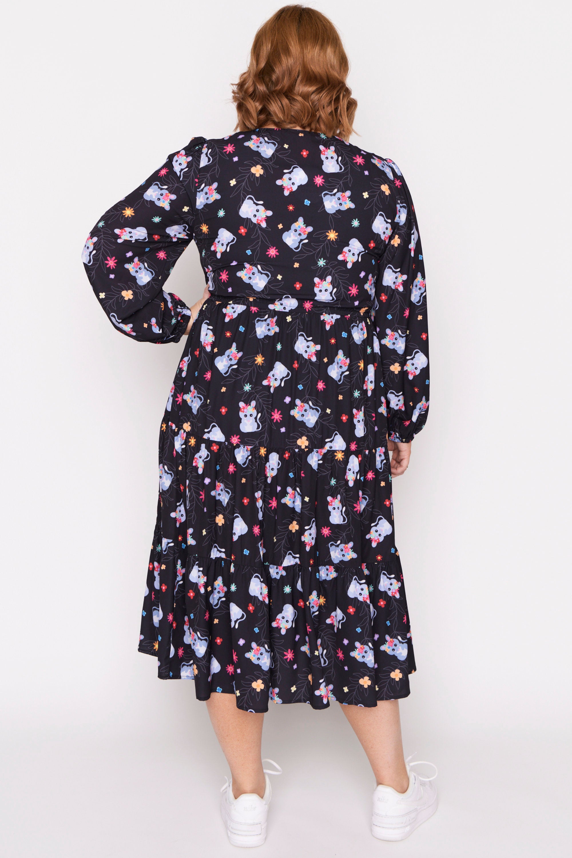 Charity Bilby Blossom Long Sleeve Dress – Bilby Blossom midi dress