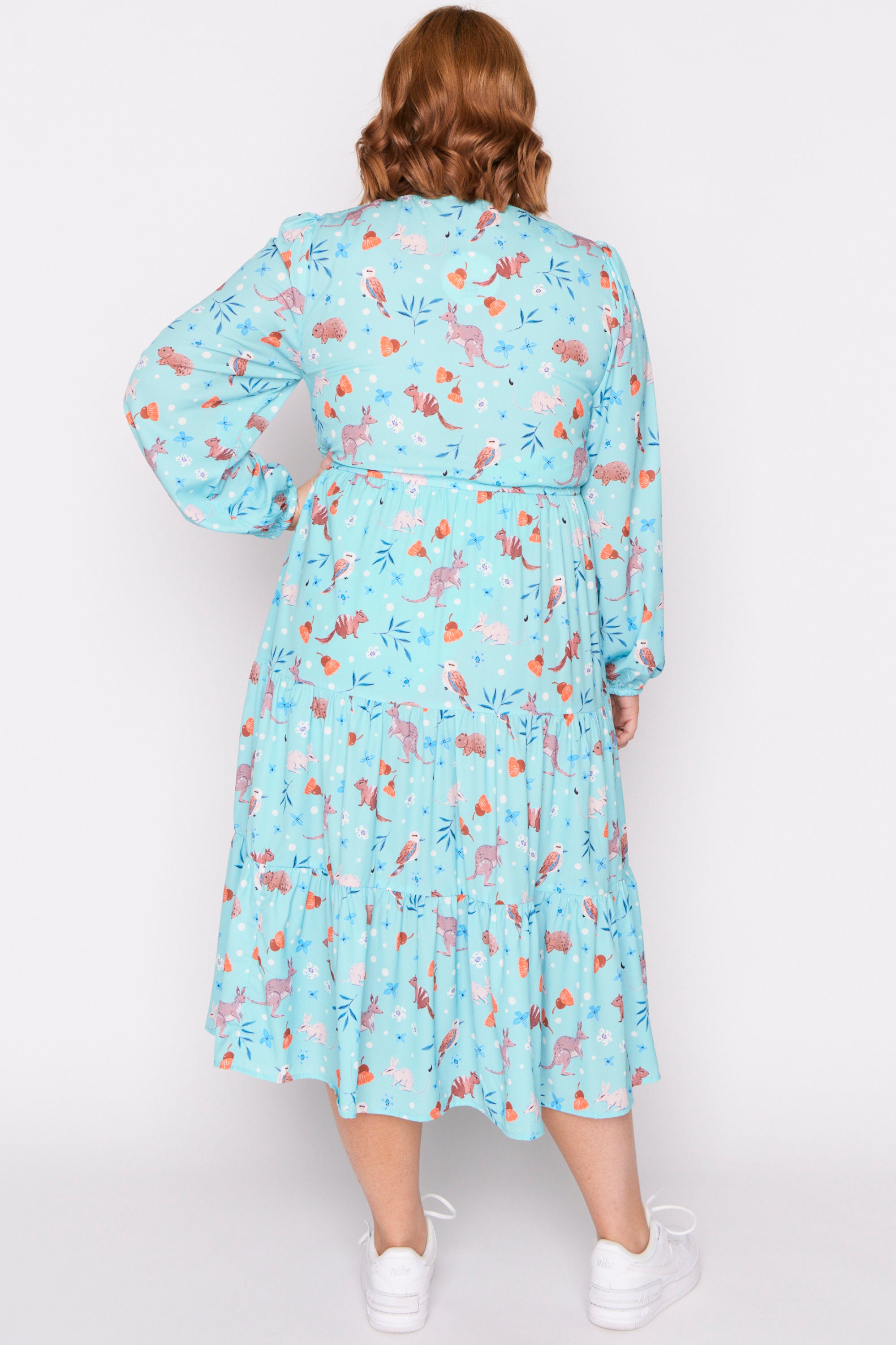Charity Hopping Happy Long Sleeve Dress – Hopping Happy midi dress