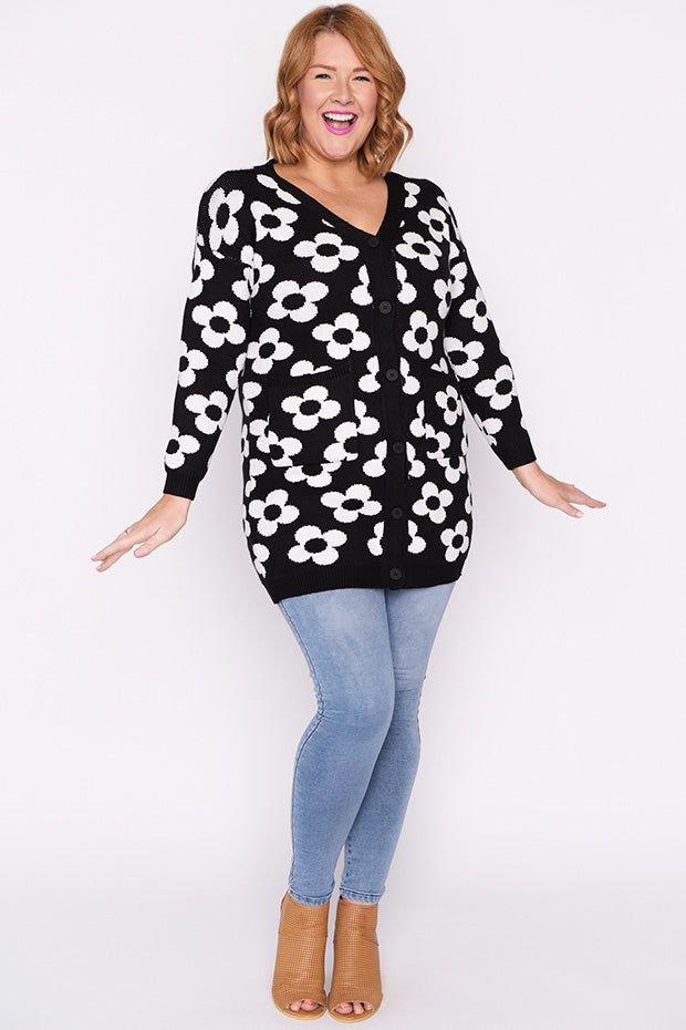 Clover White Daisy Cardi – White Daisy cardigan