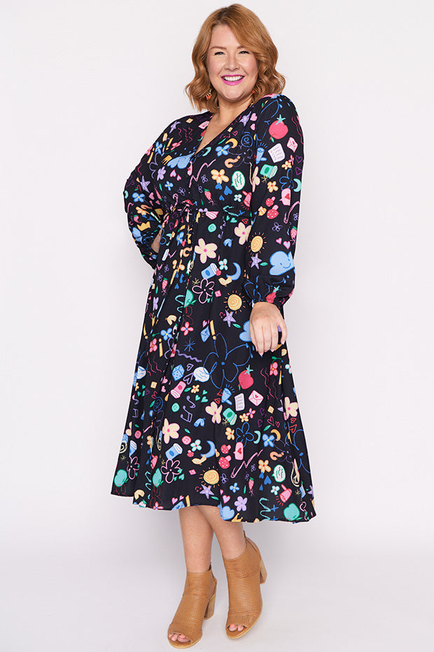 Marlene Meeting Minutes Long Sleeve Dress – Meeting Minutes midi dress