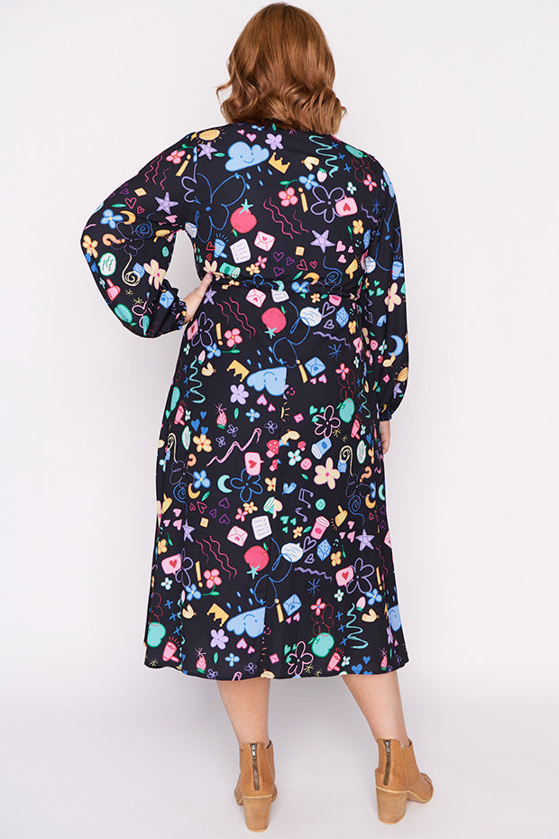 Marlene Meeting Minutes Long Sleeve Dress – Meeting Minutes midi dress