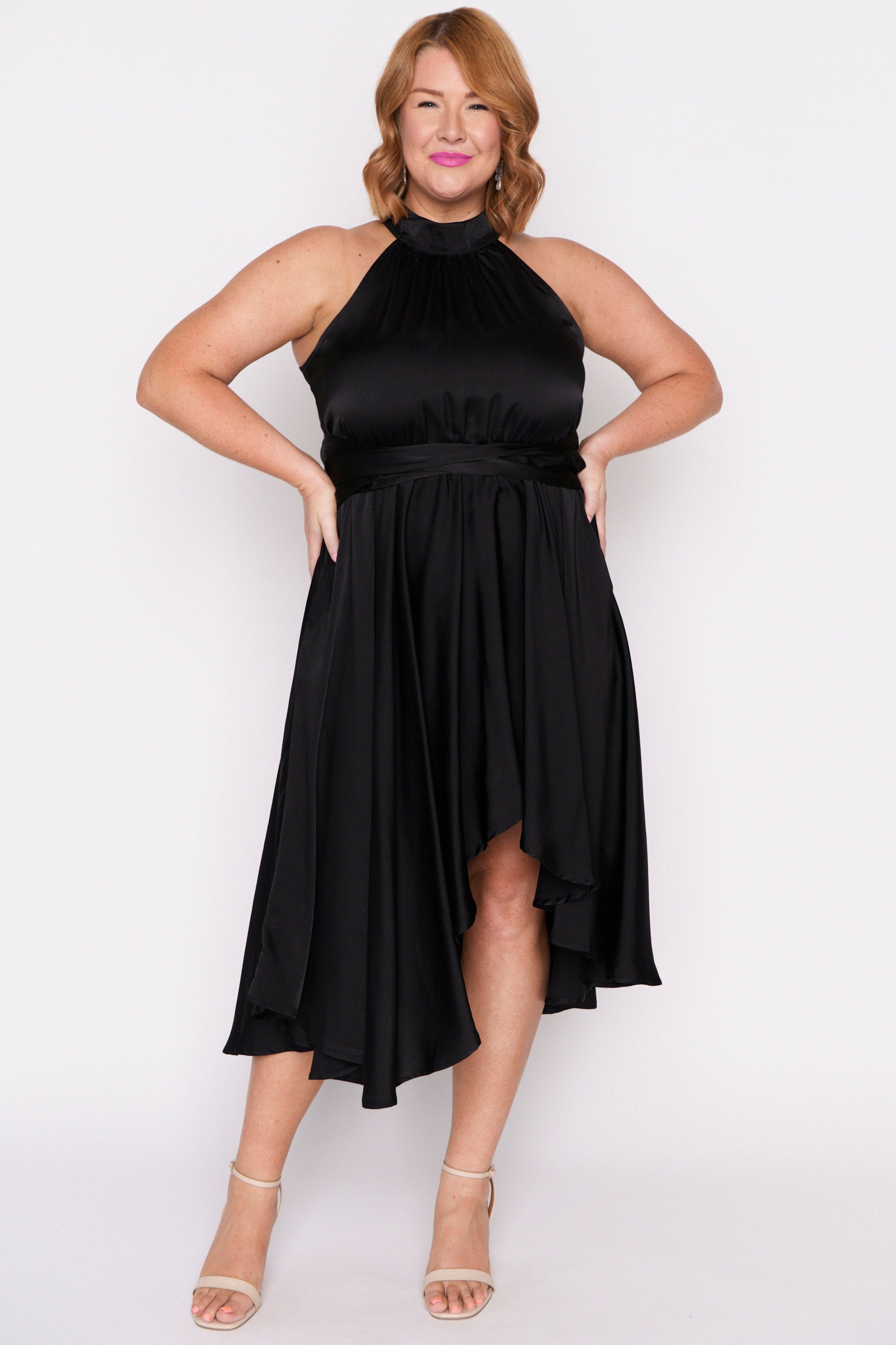 Oceania Black Party Dress – Black Party midi dress