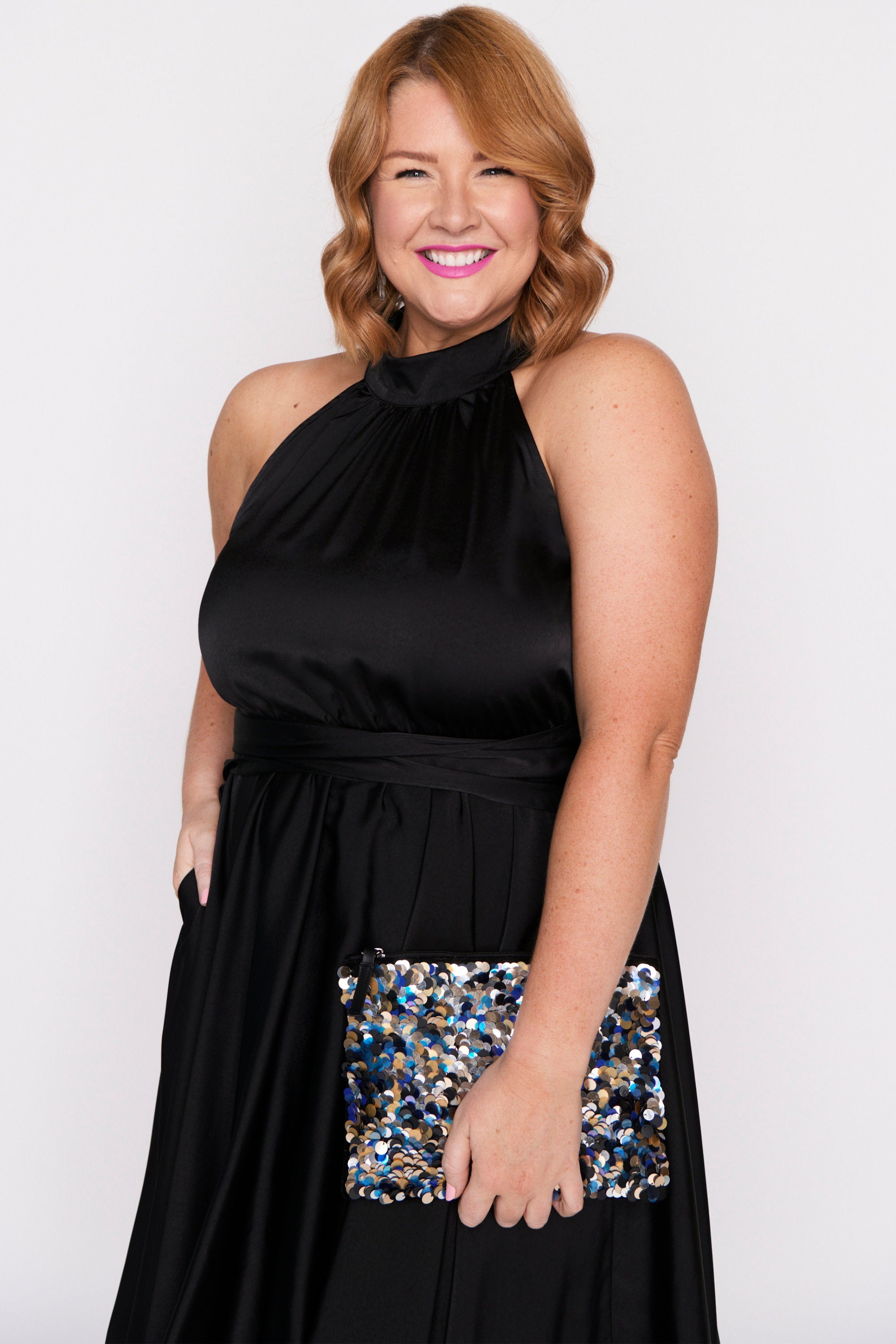 Oceania Black Party Dress – Black Party midi dress
