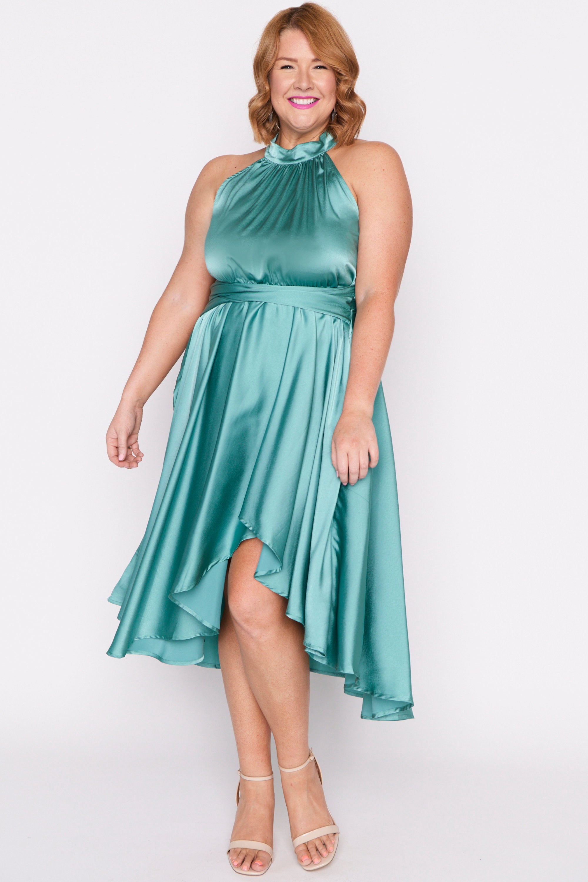 Oceania Wasabi Green Party Dress – Wasabi Green midi dress