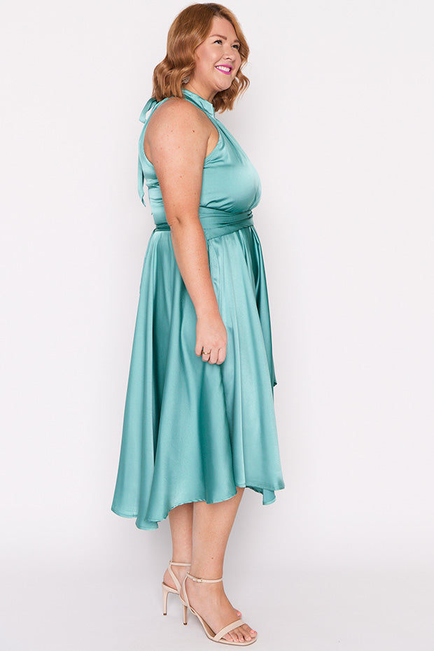 Oceania Wasabi Green Party Dress – Wasabi Green midi dress
