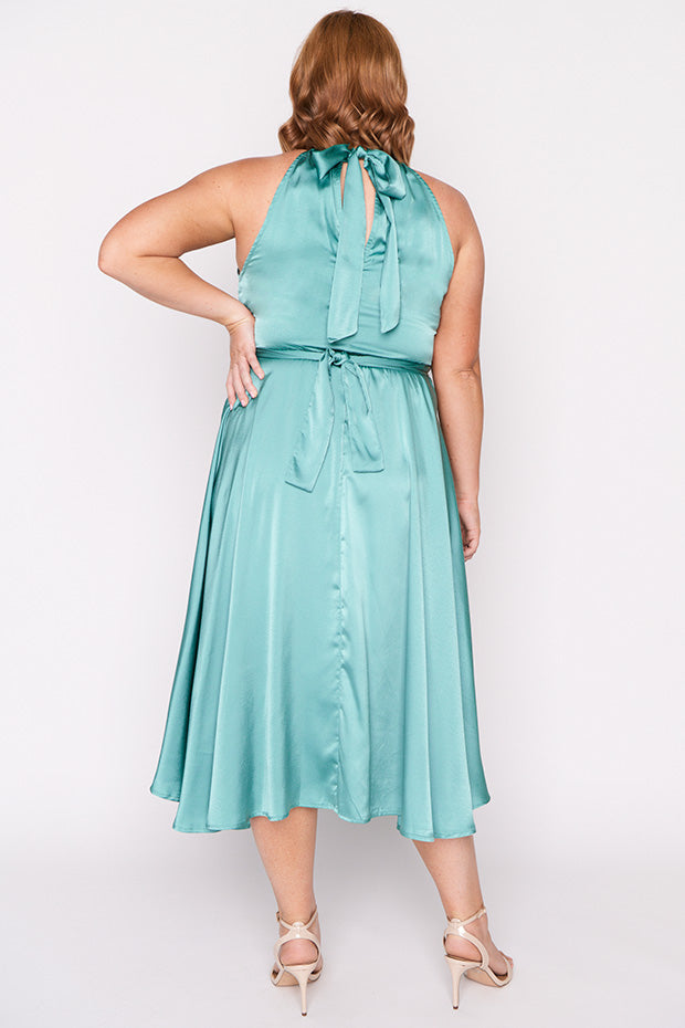 Oceania Wasabi Green Party Dress – Wasabi Green midi dress