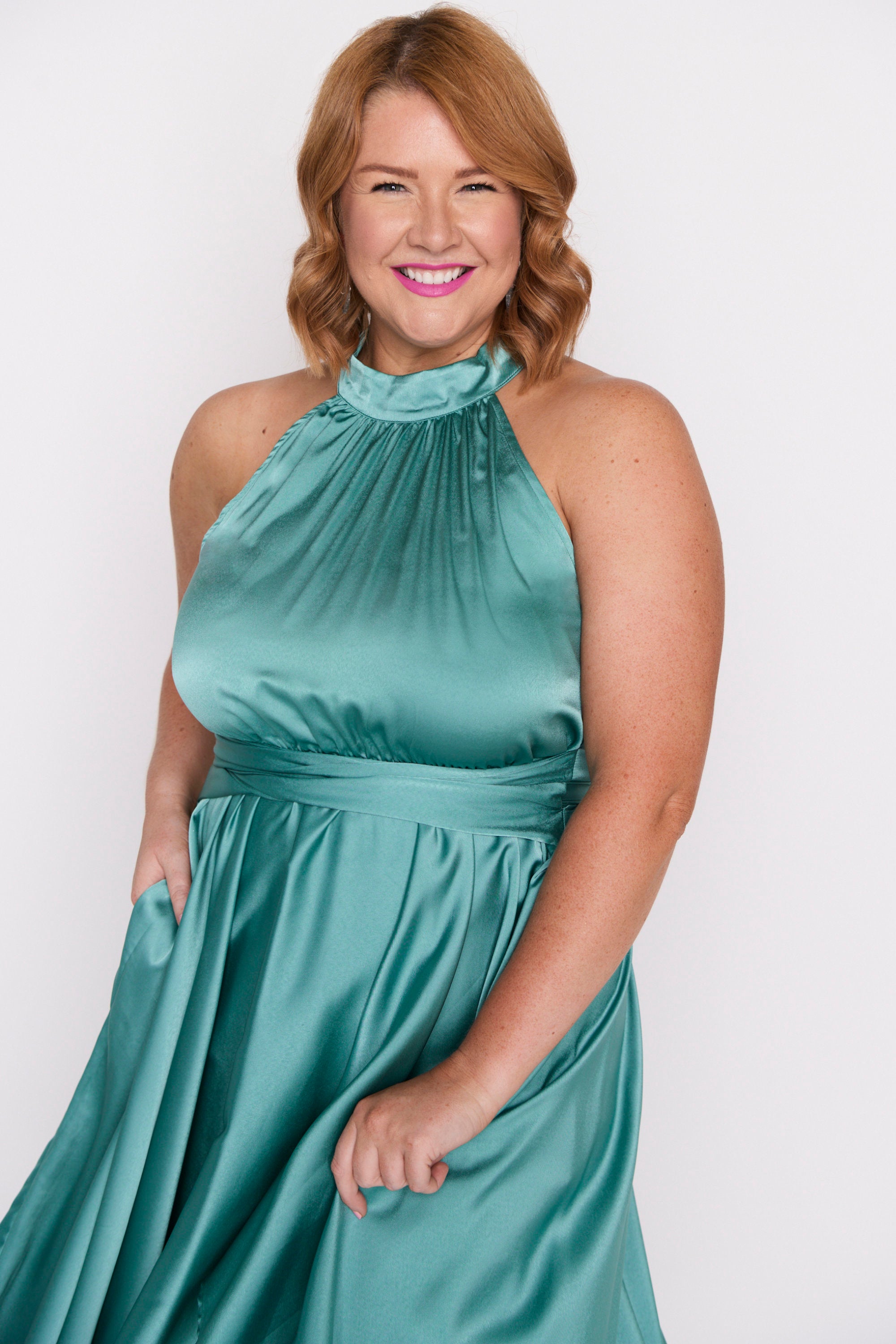 Oceania Wasabi Green Party Dress – Wasabi Green midi dress