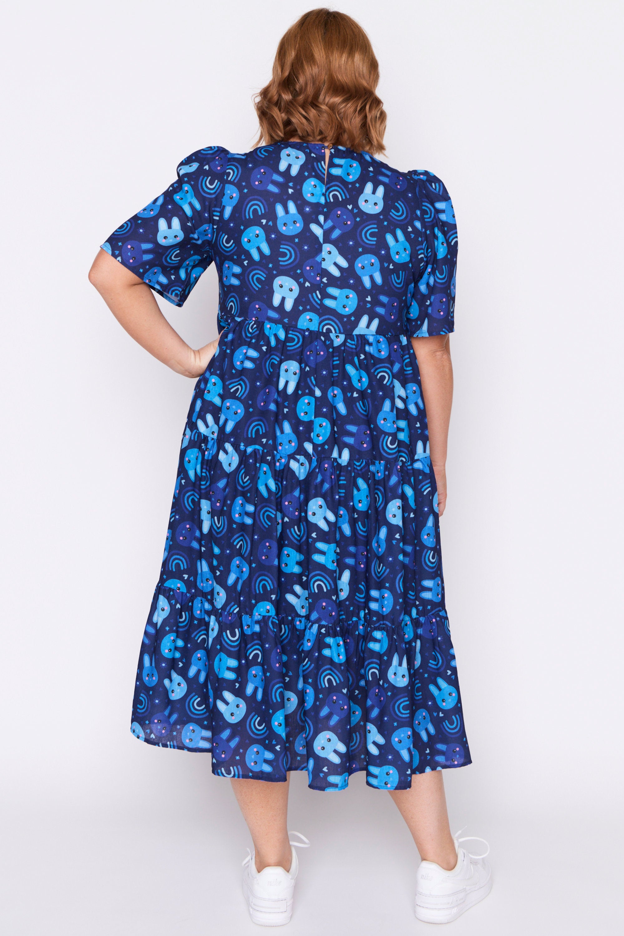 Saturn Blue Bunnies Dress – Blue Bunnies midi dress
