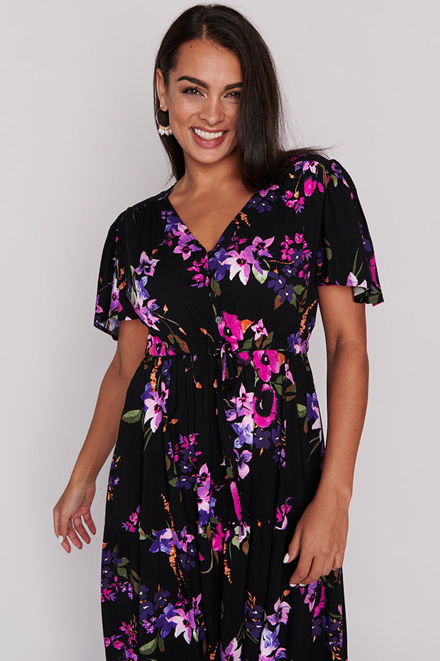 Alexia Night Flower Maxi Dress – Night Flower maxi dress