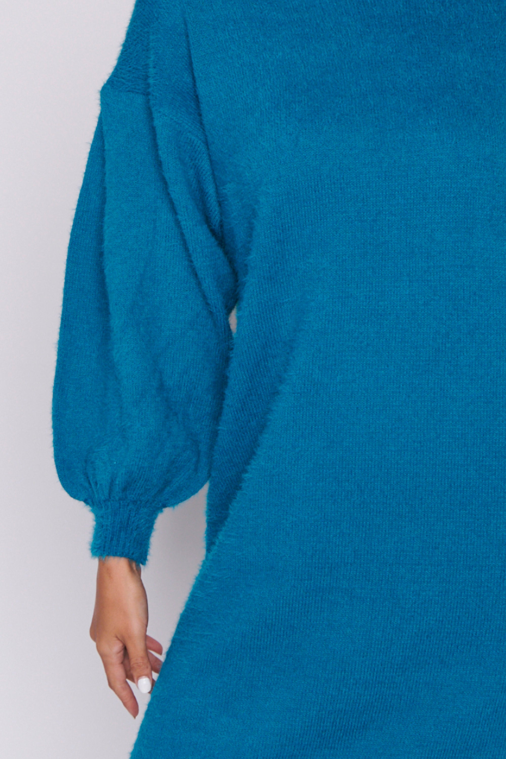 Cozy Harbour Blue Knit Dress – Harbour Blue knit dress