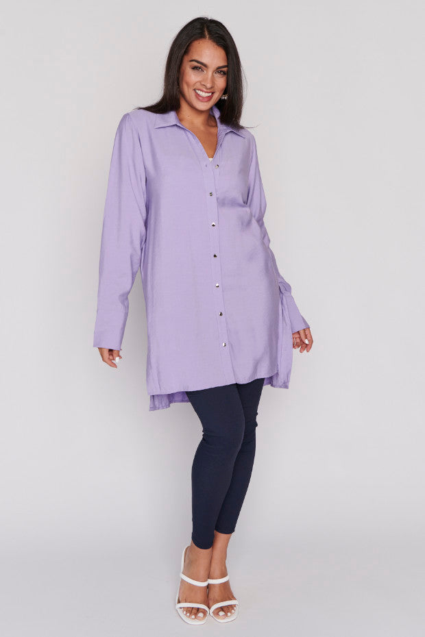 Darcy Purple Long Shirt – Purple longline shirt