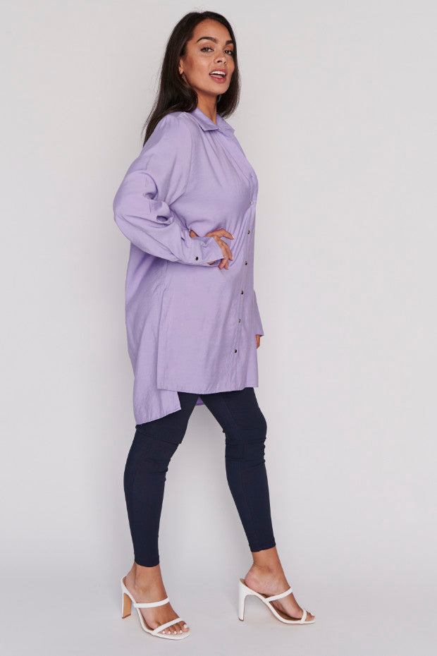 Darcy Purple Long Shirt – Purple longline shirt