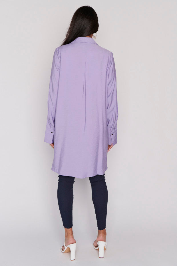 Darcy Purple Long Shirt – Purple longline shirt