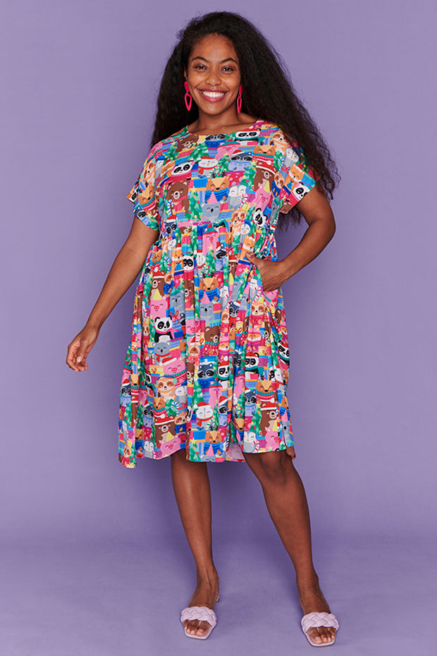 little party dress clothing Austen - Cottage Core Bubble Party Dress with Cut Out Neckline