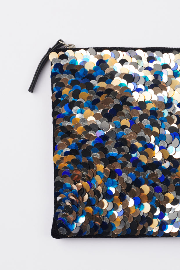 Disco Blue Sequin Pouch – Blue Sequin pouch