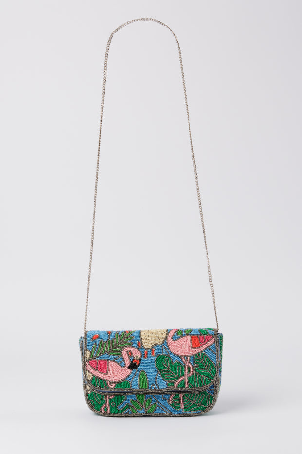 Flamingo Fever Blue Sequin Bag – Fever Blue pouch
