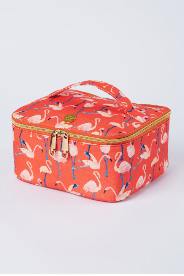 Fran Funky Flamingo Cosmetic Case – Funky Flamingo cosmetic bag