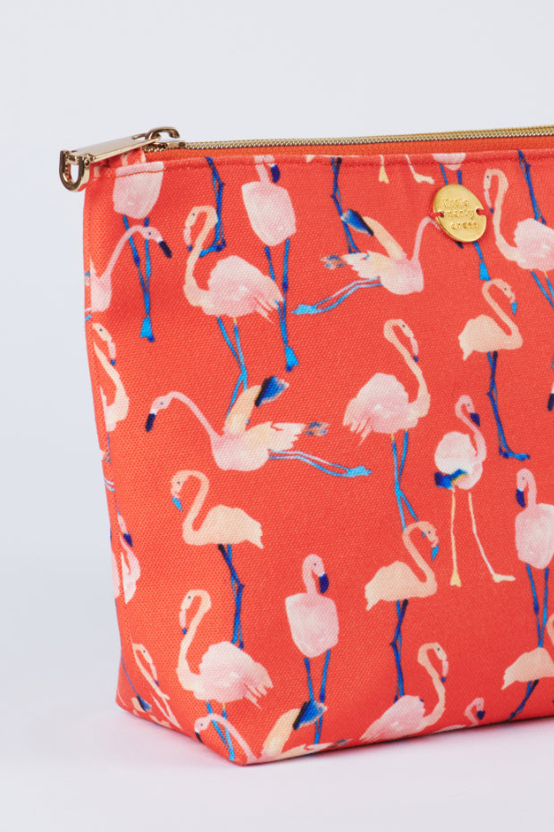 Janis Funky Flamingo Makeup Pouch – Funky Flamingo cosmetic bag