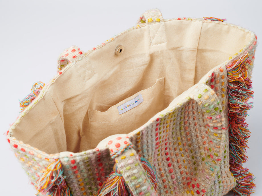 Spaced Out Ivory Stripe Bag – Spaced Out Ivory tote bag