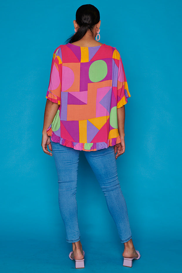 Madison Candy Geo Top – Candy Geo blouse