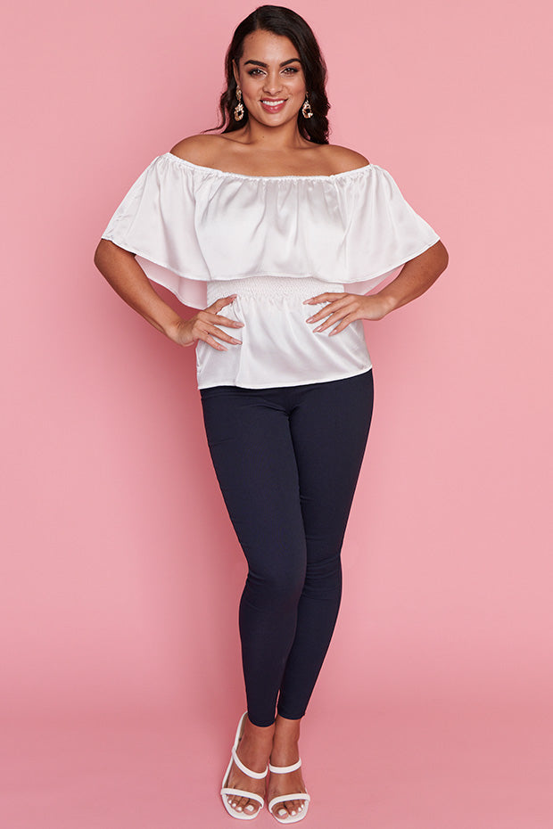 Alivia White Top – White crop top