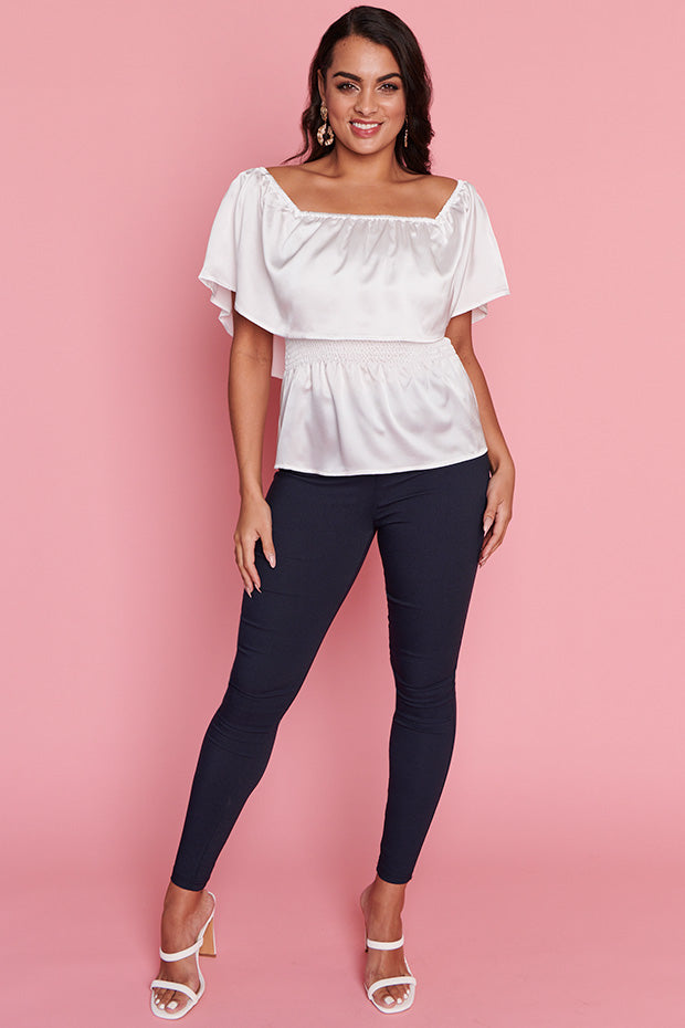 Alivia White Top – White crop top