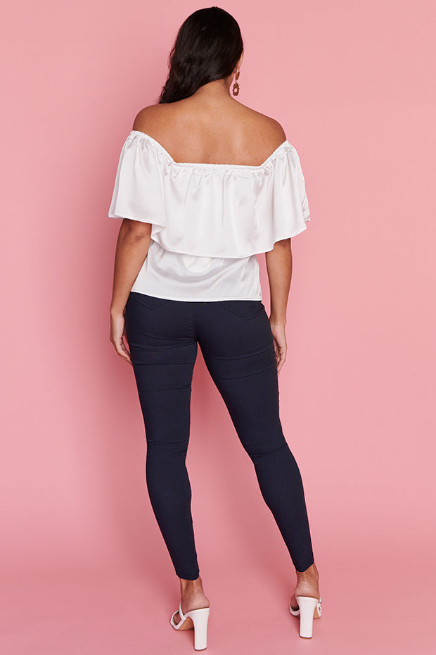 Alivia White Top – White crop top