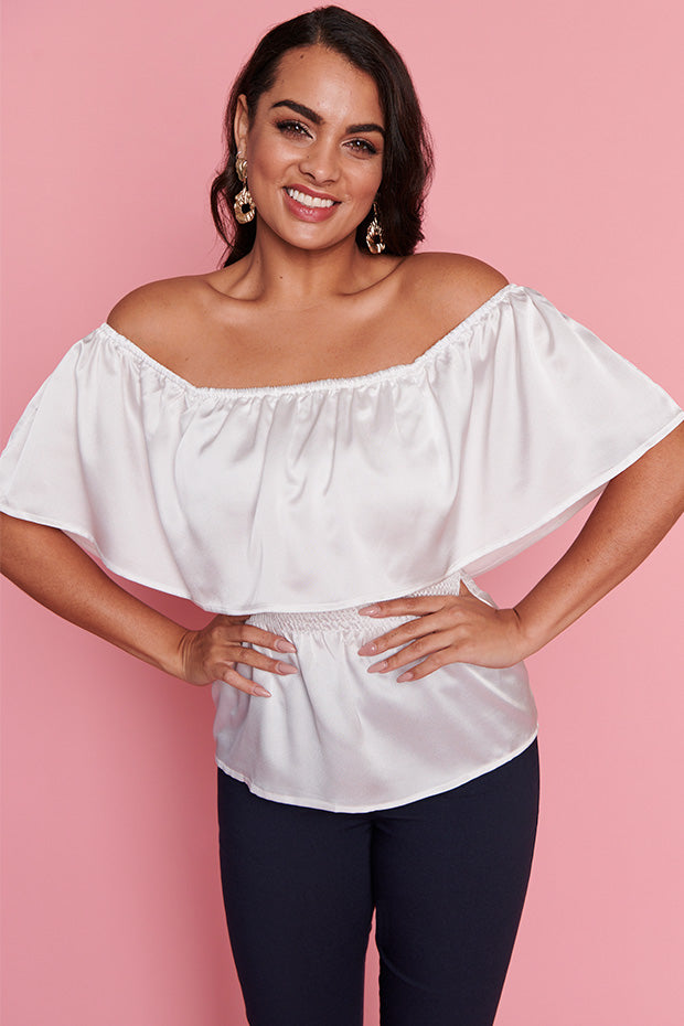 Alivia White Top – White crop top