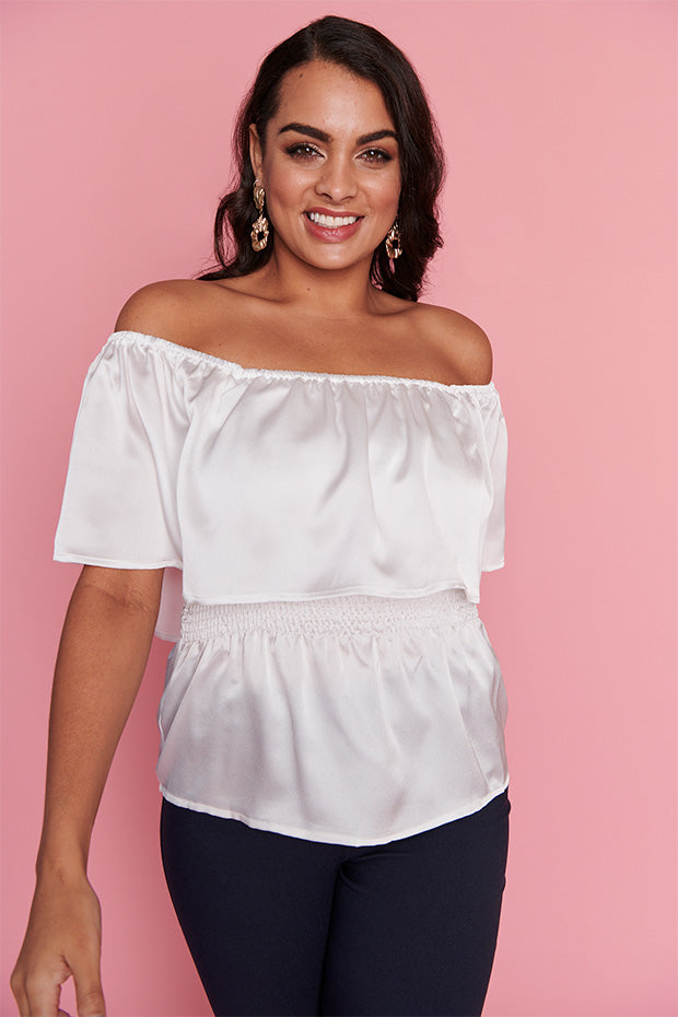 Alivia White Top – White crop top