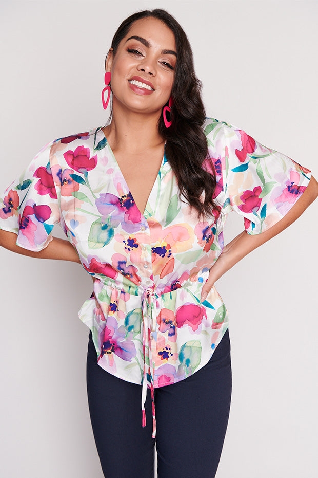 Just Jaz Whimsy Flower Top – Jaz Whimsy Flower loose top