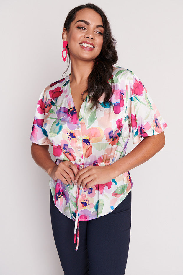 Just Jaz Whimsy Flower Top – Jaz Whimsy Flower loose top