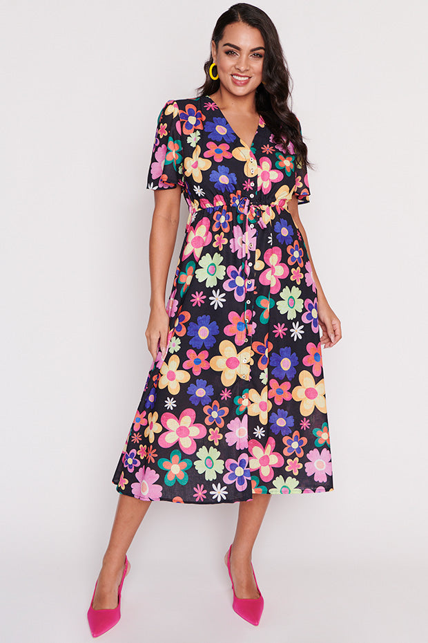 Kristina Daisy Pop Dress – Daisy Pop midi dress