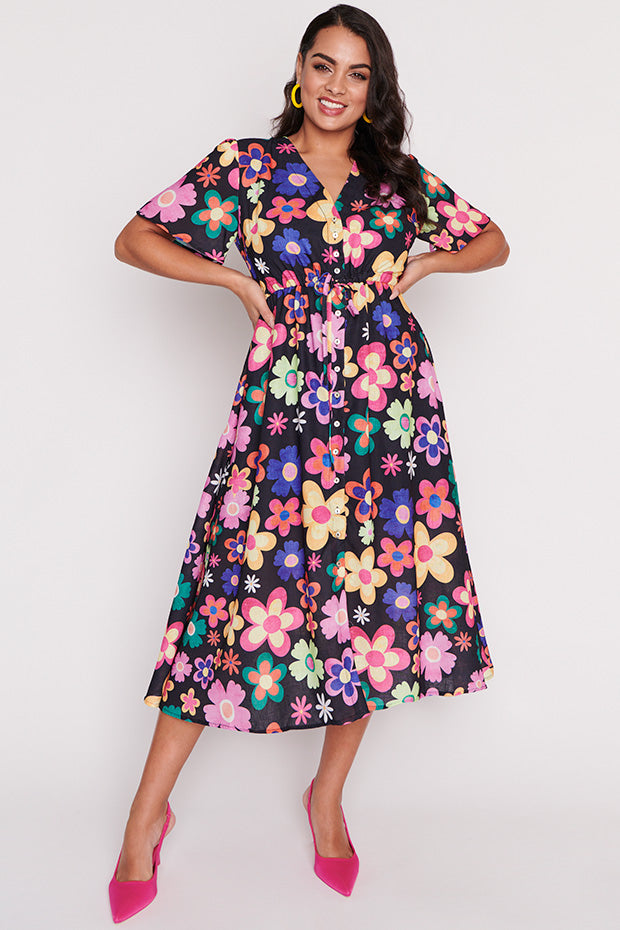 Kristina Daisy Pop Dress – Daisy Pop midi dress