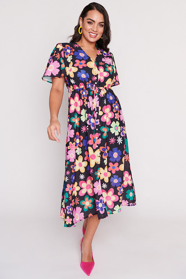 Kristina Daisy Pop Dress – Daisy Pop midi dress