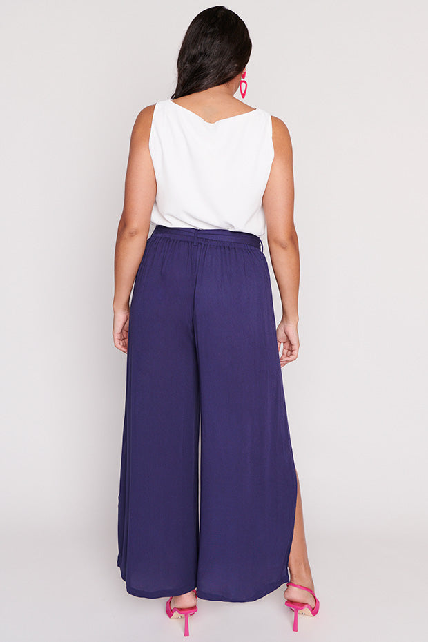 Reese Navy Wrap Pant – Navy Wrap wide leg pants
