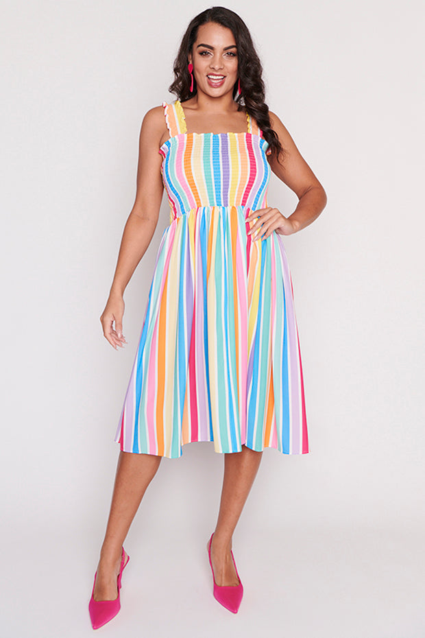 Wallflower LPD Candy Stripe Dress – LPD Candy Stripe midi dress